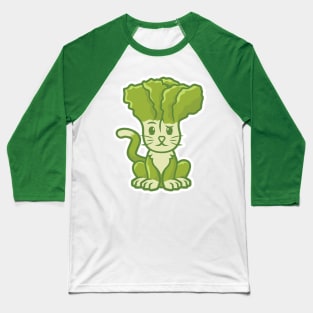 Mustard Green Cat Baseball T-Shirt